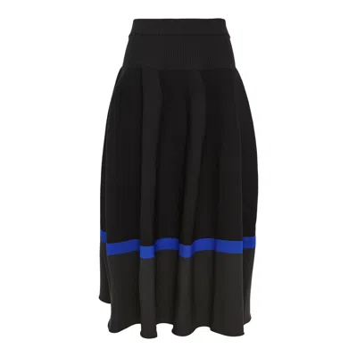 Cfcl Fcl Womens Black Multi Pottery Striped Knitted Midi Skirt