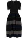 Cfcl Pottery Stand-up Collar Dress In Blue