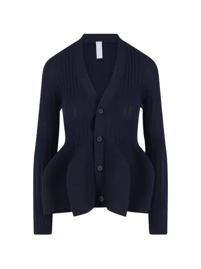 Cfcl Ribbed Buttoned Cardigan In Blue