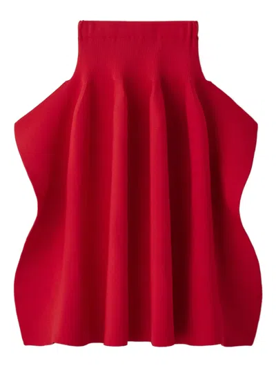 Cfcl Ribbed Draped Skirt In Red