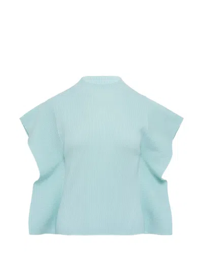 Cfcl Ribbed Funnel-neck Top In Blue