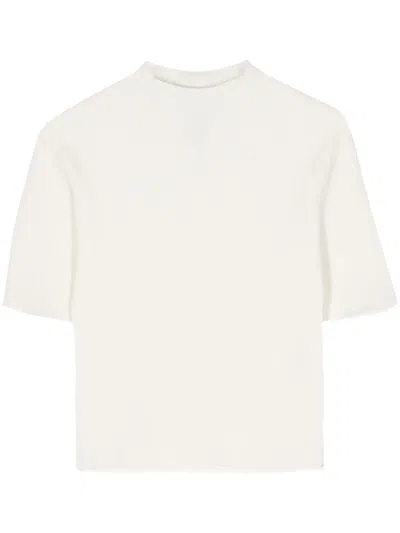 Cfcl Ribbed-knit Mock-neck Top In White