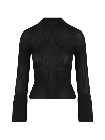 Cfcl Ribbed Mock-neck Sweater In Black