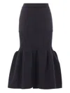 Cfcl Ribbed Peplum Skirt In Black