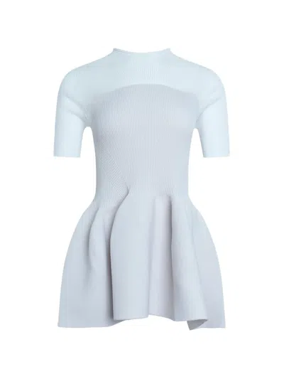 Cfcl Ribbed Peplum Top In White