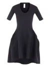 Cfcl Ribbed V-neck Flared Dress In Blue