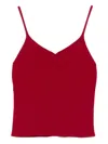 Cfcl Ribbed V-neck Top In Red