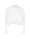 Cfcl Ribbed-knit Cropped Shirt In White