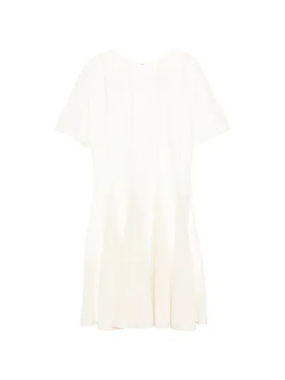 Cfcl Ribbed-knit Panelled Dress In White