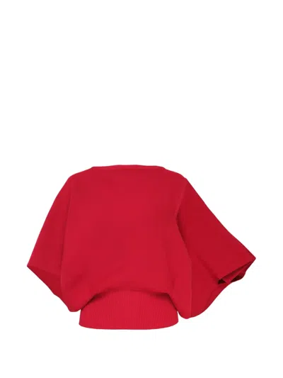 Cfcl Ruffled Cape-style Top In Red