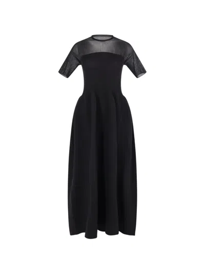 Cfcl Short-sleeve Midi Dress In Black