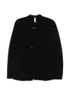 Cfcl Single-breasted Collarless Jacket In Black