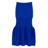 Cfcl Ribbed-knit Ruffled Midi Skirt In Blue