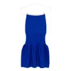 Cfcl Ribbed-knit Ruffled Midi Skirt In Blue