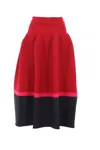 Cfcl Pottery Pleated Midi Skirt In Red