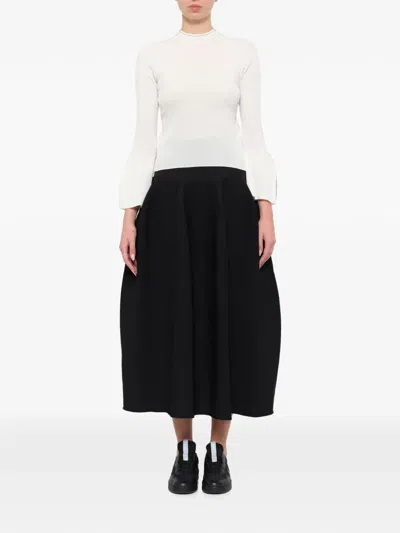 Cfcl Soft Portrait Long Bell Sleeve Top In White