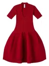 Cfcl Stand-up Collar Dress In Red