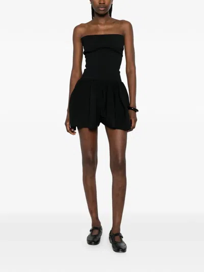 Cfcl Strapless Flared Playsuit In Multi