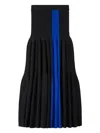 Cfcl Stripe-detail Pleated Midi Skirt In Black