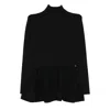 Cfcl Pottery Ribbed Peplum Top In Black