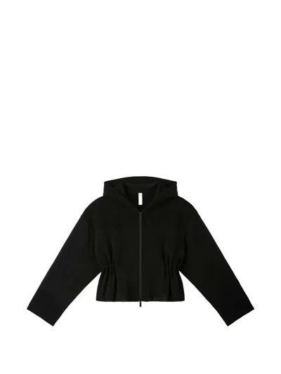 Cfcl Tc Milan Cropped Hooded Cardigan In Black