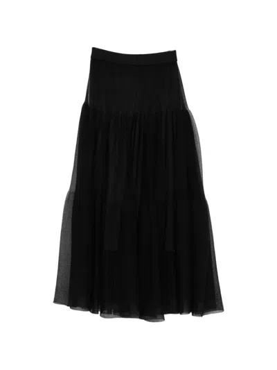 Cfcl Tiered Midi Skirt In Black
