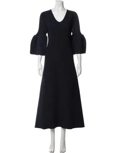Pre-owned Cfcl V-neck Long Dress In Blue