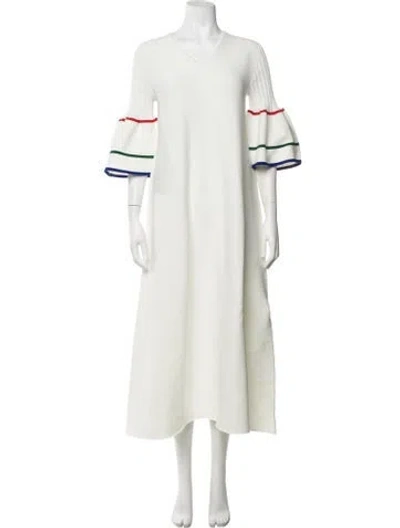 Pre-owned Cfcl V-neck Long Dress In Neutrals