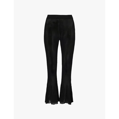 Cfcl Womens Black Hypha Lucent Pleated Stretch-woven Trousers