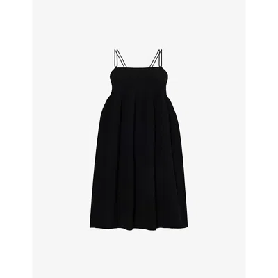 Cfcl Womens Hypha Double-strap Stripe-knit Mini Dress Black