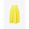 Cfcl Fcl Womens Butter Yellow Pottery Flared Knitted Midi Skirt In Yellow