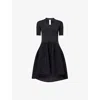 Cfcl Fcl Womens Black Pottery Short-sleeves Knitted Mini Dress In Black