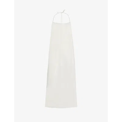 Cfcl Womens  Milan Halterneck Apron Knitted Midi Dress In White