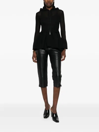 Cfcl Zip Flared-cuff Hoodie In Black