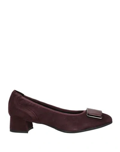 Cft Venice Woman Pumps Garnet Size 9 Leather In Red