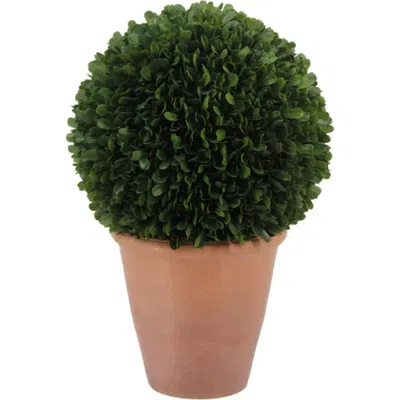 Cg Hunter 17" Artificial Boxwood Plant In Green