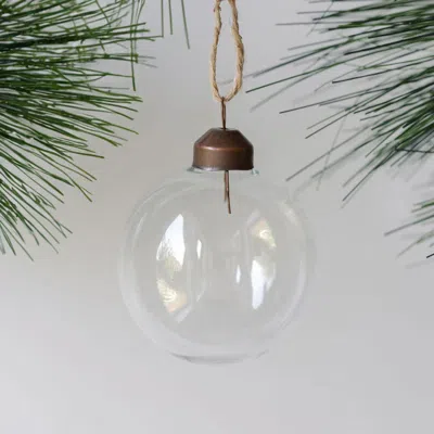 Cg Hunter 2.25" Clear Glass Ornament In Transparent