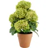 Cg Hunter 23" Artificial Light Green Potted Hydrangea Plant In Green