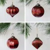 Cg Hunter 3" Mercury Glass Bordeaux Assorted Style Ornament In Burgundy