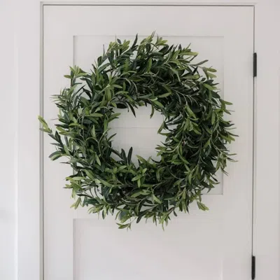 Cg Hunter 30" Artificial Olive Leaf Wreath In Green