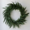 Cg Hunter 30" Faux Evergreen Cedar Wreath In Green