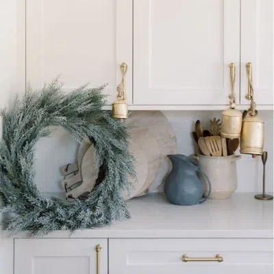 Cg Hunter 30" Flocked Cedar Wreath