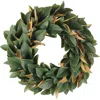 Cg Hunter 30 Inch Faux Green Magnolia Leaf Wreath In Green