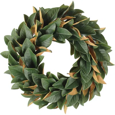 Cg Hunter 30 Inch Faux Green Magnolia Leaf Wreath