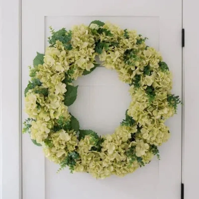 Cg Hunter 30" Light Green Hydrangea Wreath