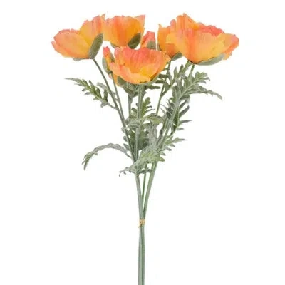 Cg Hunter 31" Artificial Poppy Stems In Green
