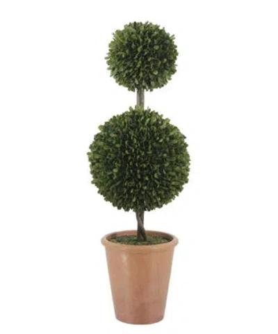 Cg Hunter 36" Double Boxwood Topiary In Pot In Green