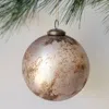 Cg Hunter 5" Mercury Marble Glass Ornament In Gray