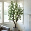 Cg Hunter 8' Artificial Olive Tree In Green