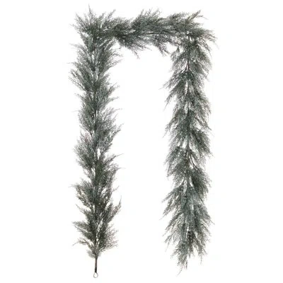 Cg Hunter 9' Flocked Cedar Garland In Green